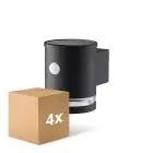 Mehrfachpackung 4x D'Lite Solis Wandleuchte Solar Schwarz Up & Down - 830  | IP54 - Bewegungssensor